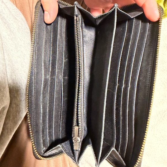 Coach Black Studded Zip Wallet - Picture 4 of 6